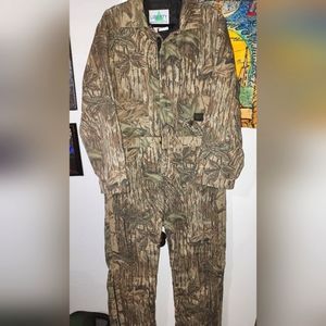 Mens Liberty Realtree Camo Insulated Hunting Camo Coveralls